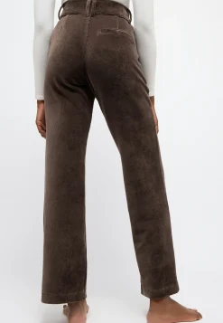 Corduroy Button Wide Leg Pants