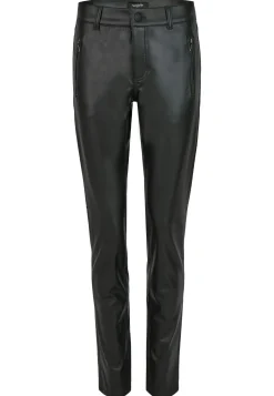 Faux leather pants Skinny Pocket Zip in solid design