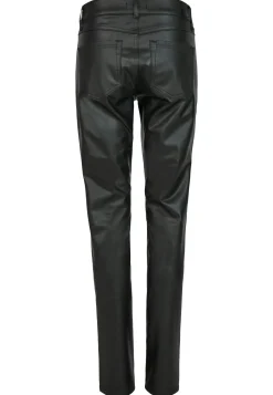 Faux leather pants Skinny Pocket Zip in solid design