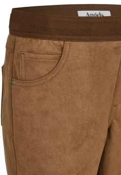 Faux leather skinny pants Shape Seam with decorative stitching