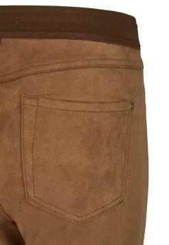 Faux leather skinny pants Shape Seam with decorative stitching