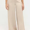 Galon Palazzo Pants with Satin Look