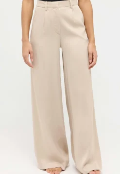 Galon Palazzo Pants with Satin Look