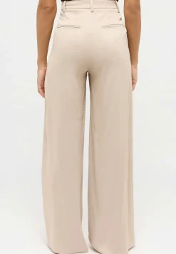 Galon Palazzo Pants with Satin Look