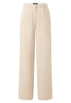 Galon Palazzo Pants with Satin Look