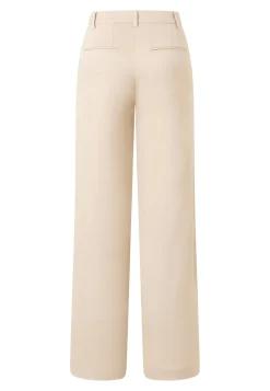 Galon Palazzo Pants with Satin Look