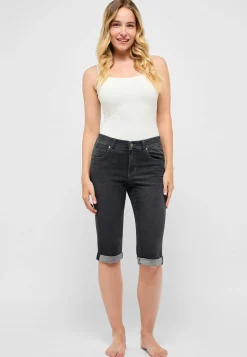Jeans Capri TU with distressed look