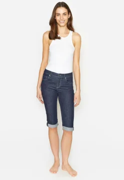 Jeans Capri TU with distressed look