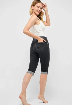 Jeans Capri TU with distressed look