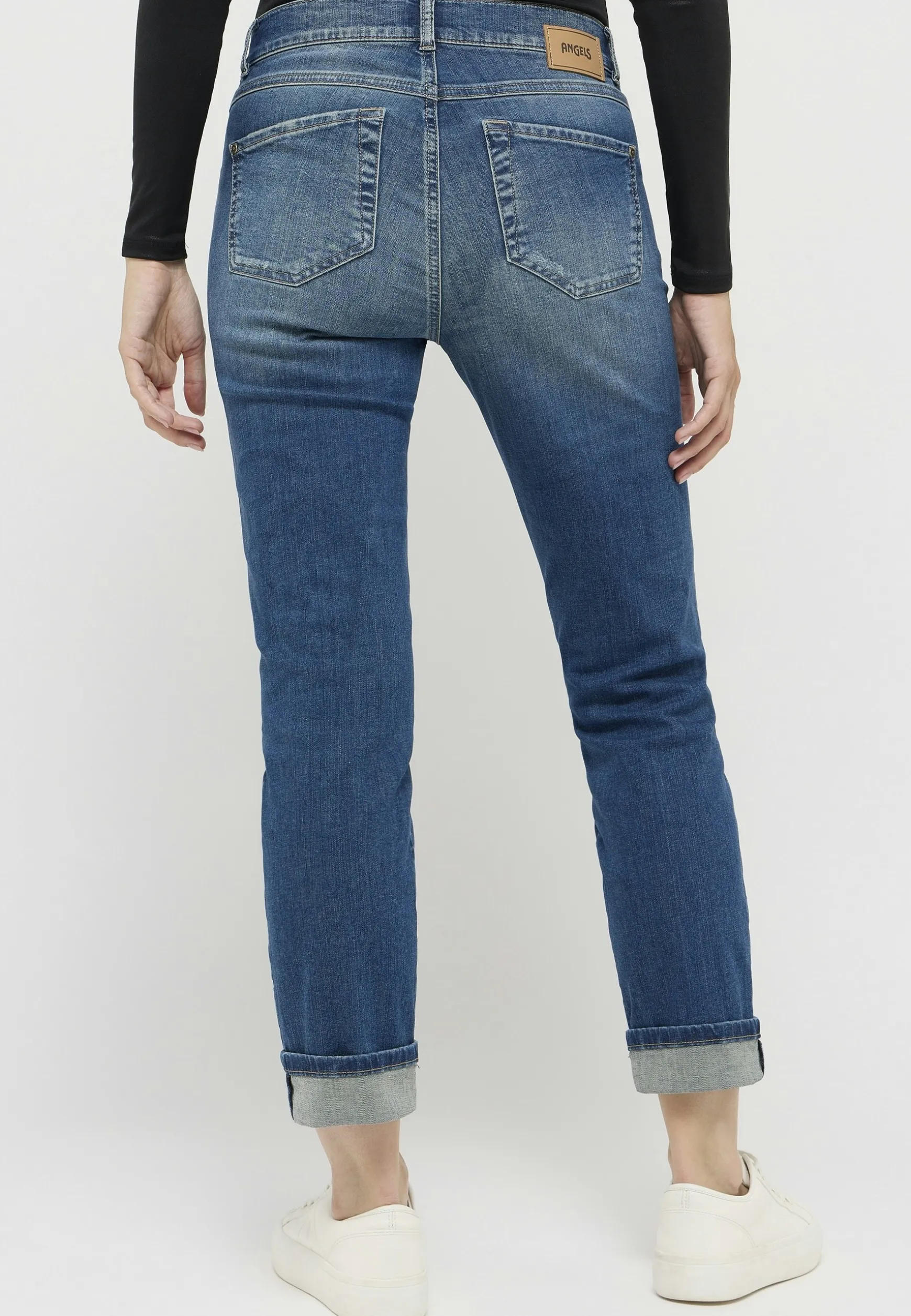 Jeans Cici Crop with rhinestones