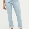 Jeans Cici Crop Word with rhinestones