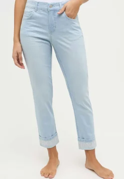 Jeans Cici Crop Word with rhinestones