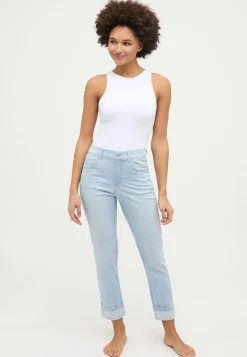 Jeans Cici Crop Word with rhinestones