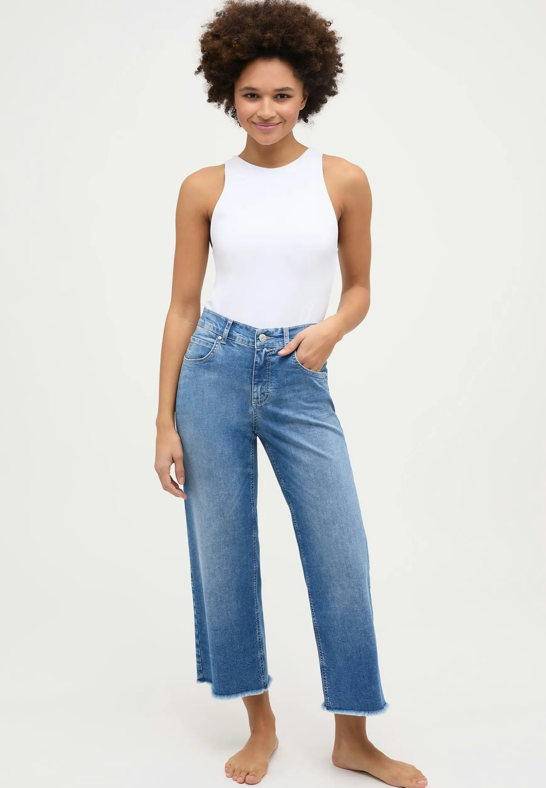 Jeans Culotte Linn Fringe
