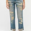 Jeans Darleen Crop TU in destroyed look