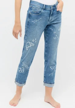 Jeans Darleen Crop TU with Paris print