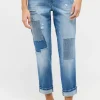 Jeans Darleen Crop TU with patches