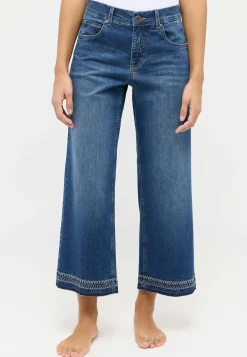 Jeans Linn Fringe with stitch pattern