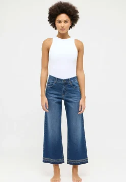 Jeans Linn Fringe with stitch pattern