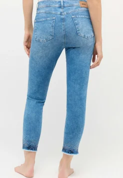 Jeans Ornella Fringe with used wash