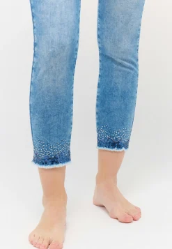 Jeans Ornella Fringe with used wash