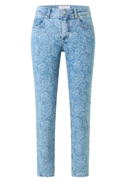 Jeans Ornella with floral pattern