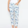 Jeans Ornella with palm tree print