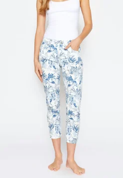 Jeans Ornella with palm tree print