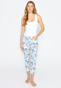 Jeans Ornella with palm tree print