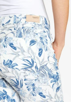 Jeans Ornella with palm tree print