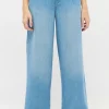 Jeans Palazzo with Used Wash