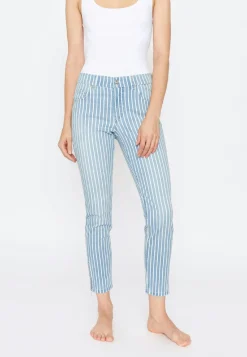 Jeans Skinny Ankle Zip with stripes