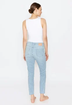 Jeans Skinny Ankle Zip with stripes