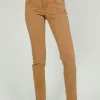 Jeans Skinny Button with colored denim