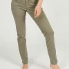 Jeans Skinny Button with colored denim