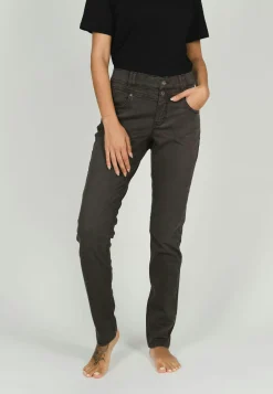 Jeans Skinny Button with colored denim