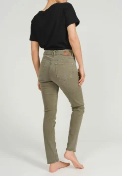 Jeans Skinny Button with colored denim
