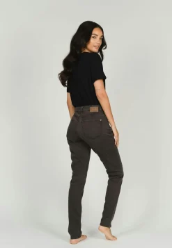 Jeans Skinny Button with colored denim