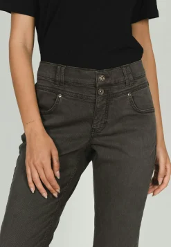 Jeans Skinny Button with colored denim