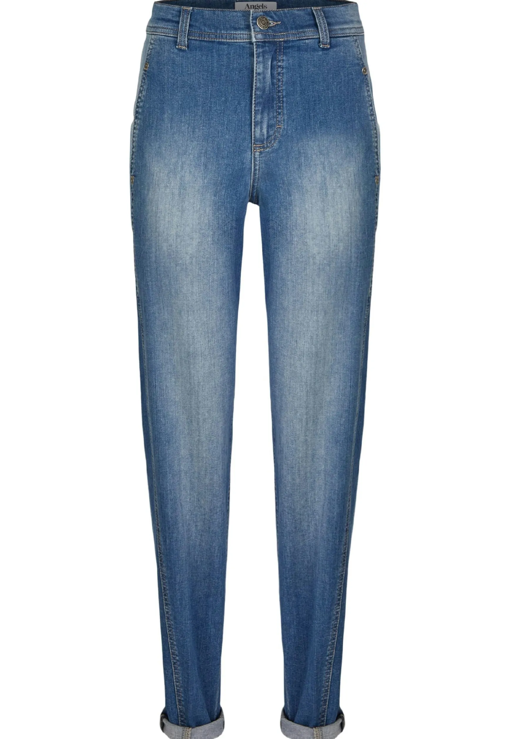 Mom Jeans Alma Crop with logo application