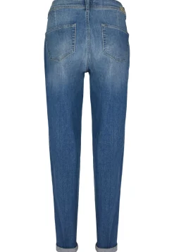 Mom Jeans Alma Crop with logo application