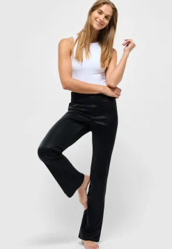 Pants Bootcut with glam fake leather