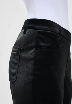 Pants Bootcut with glam fake leather