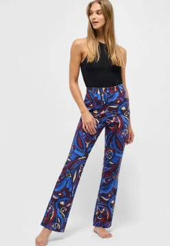 Pants Bootcut with Modern Flower Print