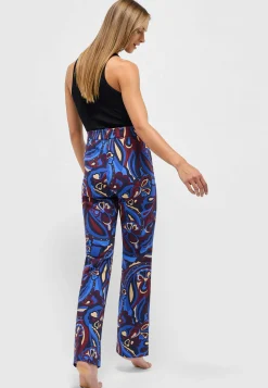 Pants Bootcut with Modern Flower Print