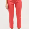 Pants Cici Crop Slit in solid design
