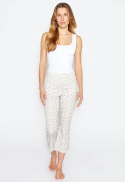 Pants cropped bootcut with print
