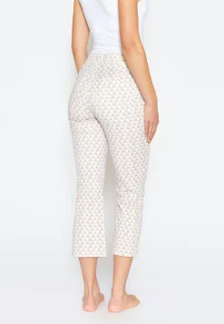 Pants cropped bootcut with print