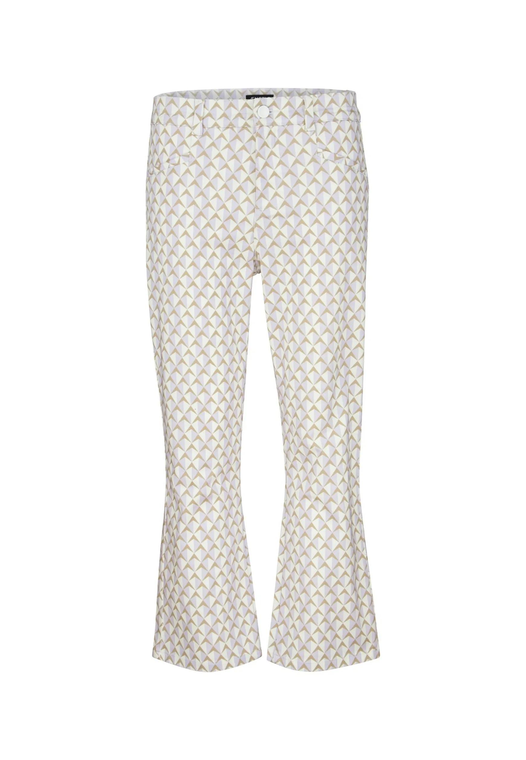 Pants cropped bootcut with print