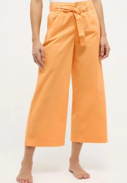 Pants Cropped Detail Culotte with belt